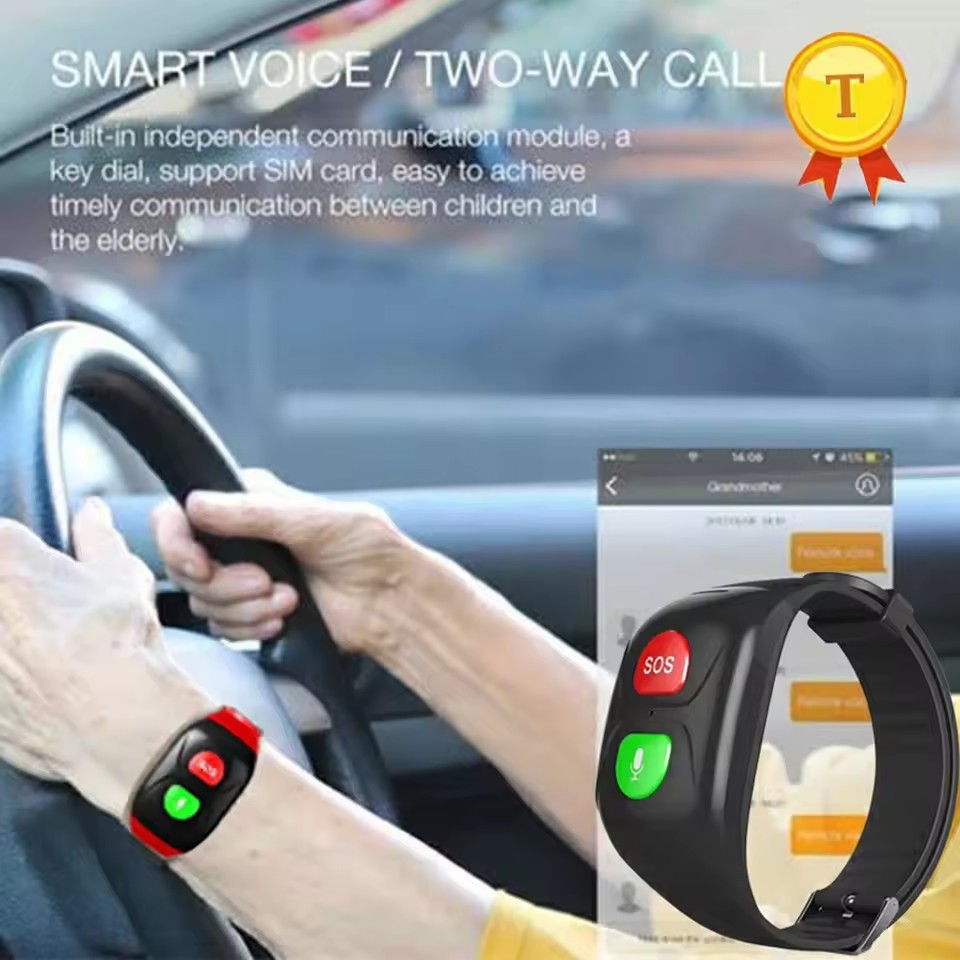 Fall Detection Watch - 4G ผู้สูงอายุ GPS นาฬิกา GPS ติดตามสายรัดข้อมือสร้อยข้อมือฉุกเฉิน