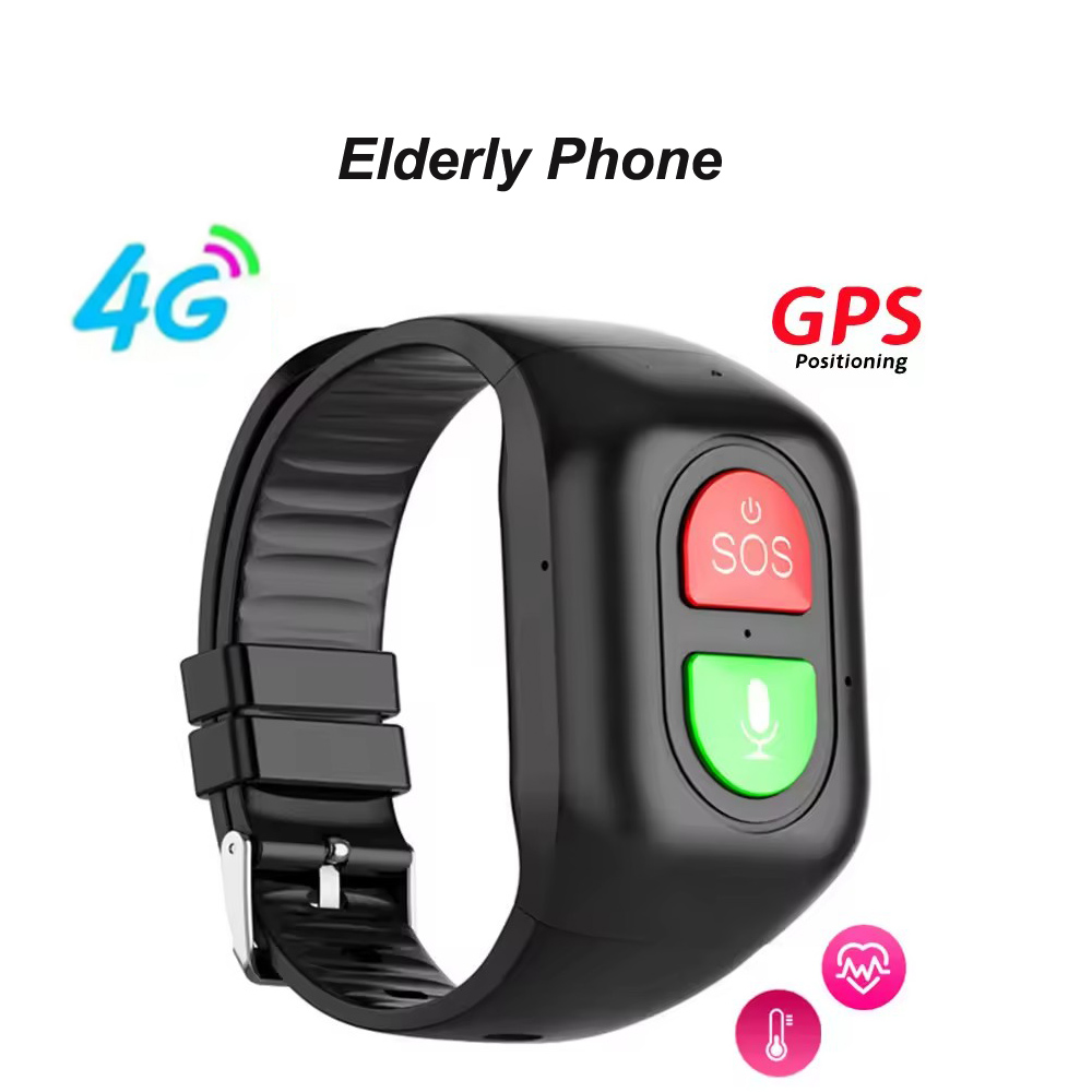 4G ผู้สูงอายุ GPS นาฬิกา GPS ต - Fall Detection Watch บทวิจารณ์และราคา
